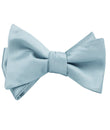 Light Silver Sage Twill Self Tied Bow Tie