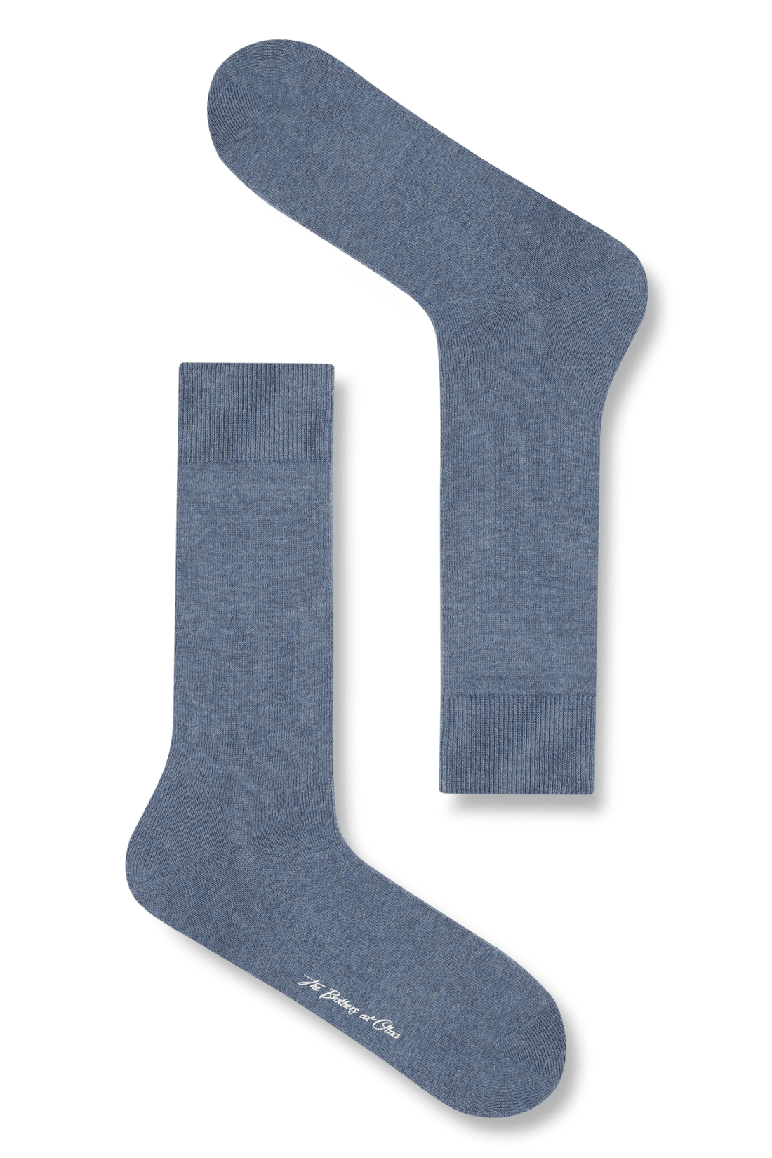 Light Denim Flat Knit Sock