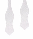 Light Grey Herringbone Linen Self Tie Diamond Bow Tie