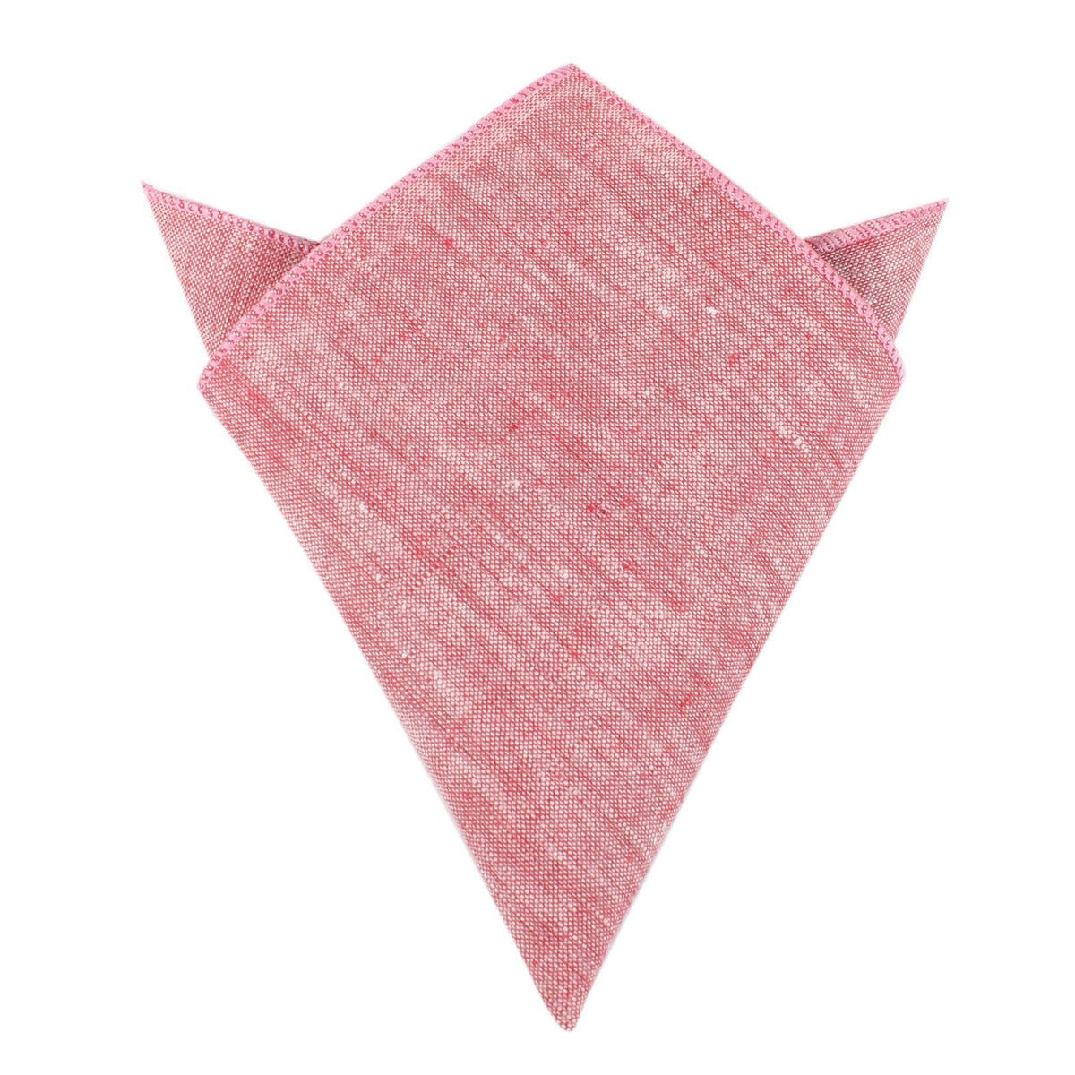 Light Red Chambray Linen Pocket Square