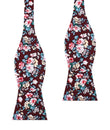 London Brown Floral Self Bow Tie