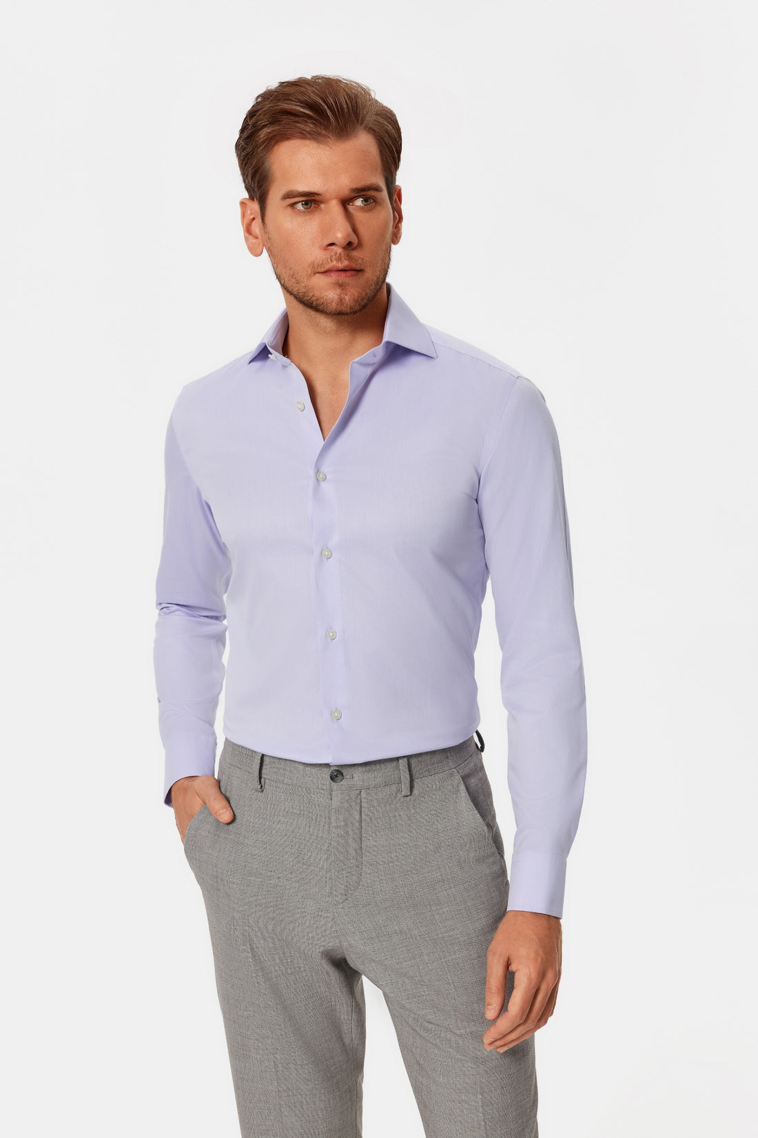 Lucious Lavender Twill Non-Iron Shirt