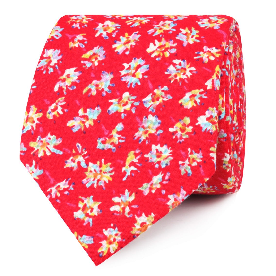 Luis Potosí Pink Floral Skinny Ties