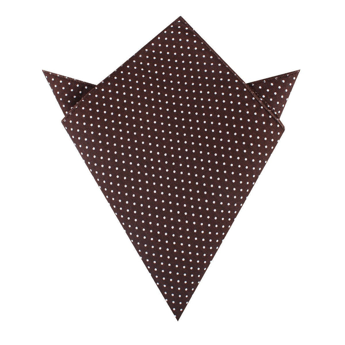 Lungo Brown Polkadot Cotton Pocket Square