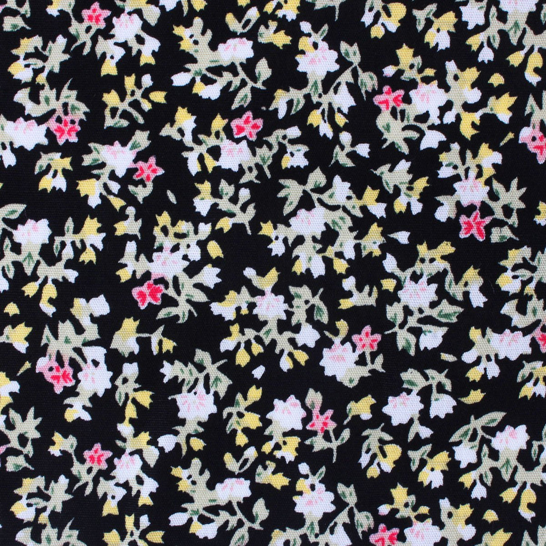 Madagascar Black Floral Bow Tie Fabric