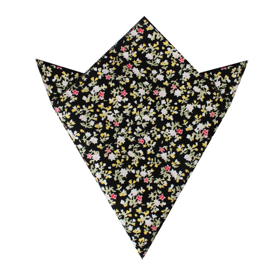 Madagascar Black Floral Pocket Square