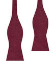 Mahogany Wine Linen Twill Self Bow Tie