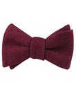 Mahogany Wine Linen Twill Self Tie Bow Tie