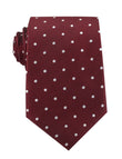 Mahogany Maroon with White Polka Dots Necktie