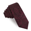 Mahogany Red Paisley Skinny Tie