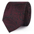 Mahogany Red Paisley Skinny Ties