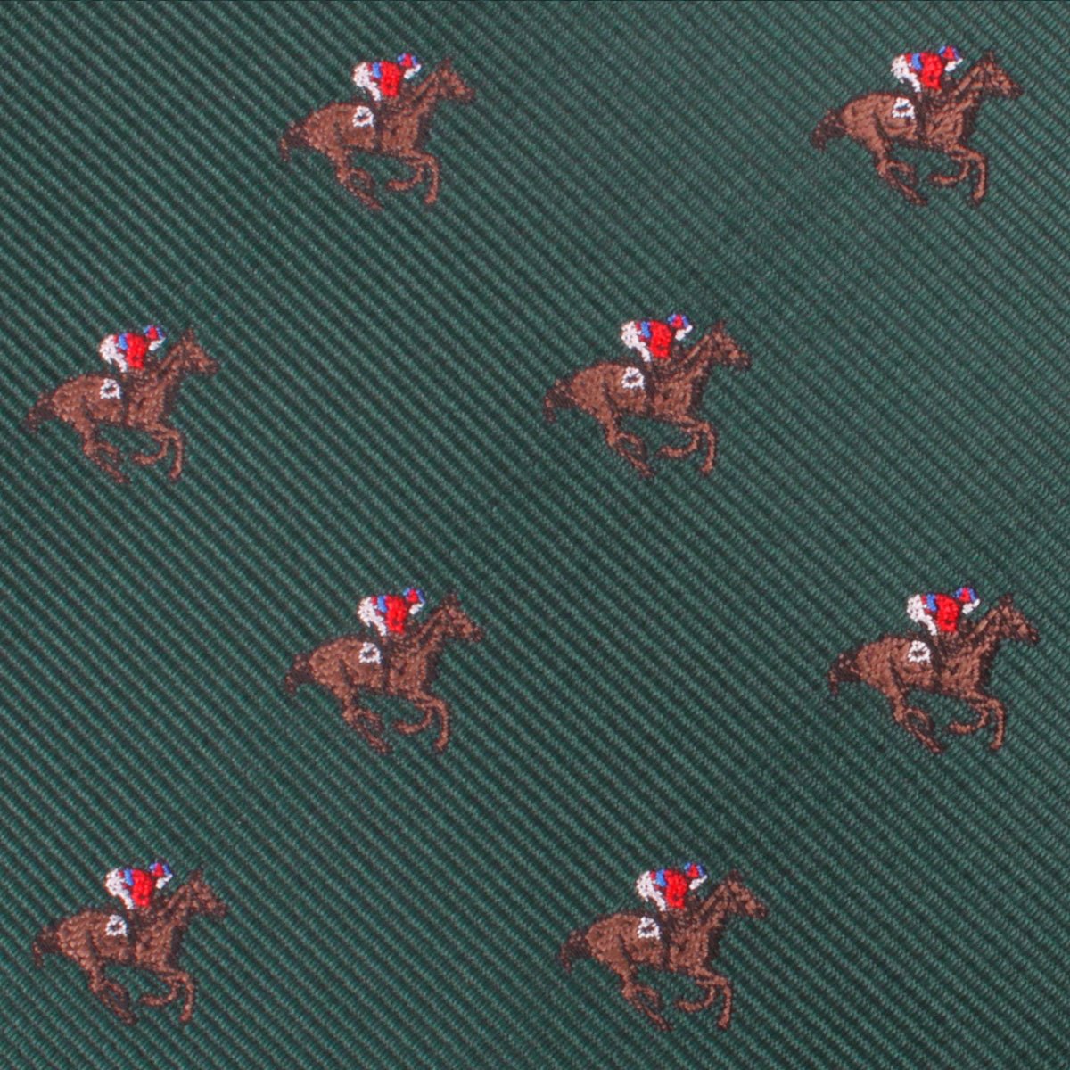 Green Victory Racehorse Self Bow Tie Fabric