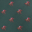 Green Victory Racehorse Necktie Fabric