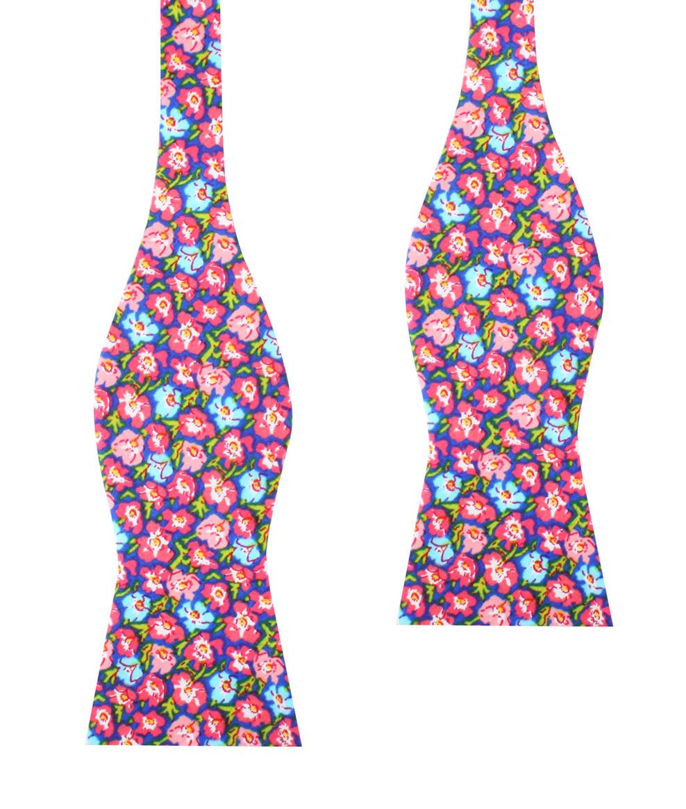 Málaga Pink Floral Self Bow Tie