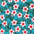 Maldivian Turquoise Floral Self Bow Tie Fabric