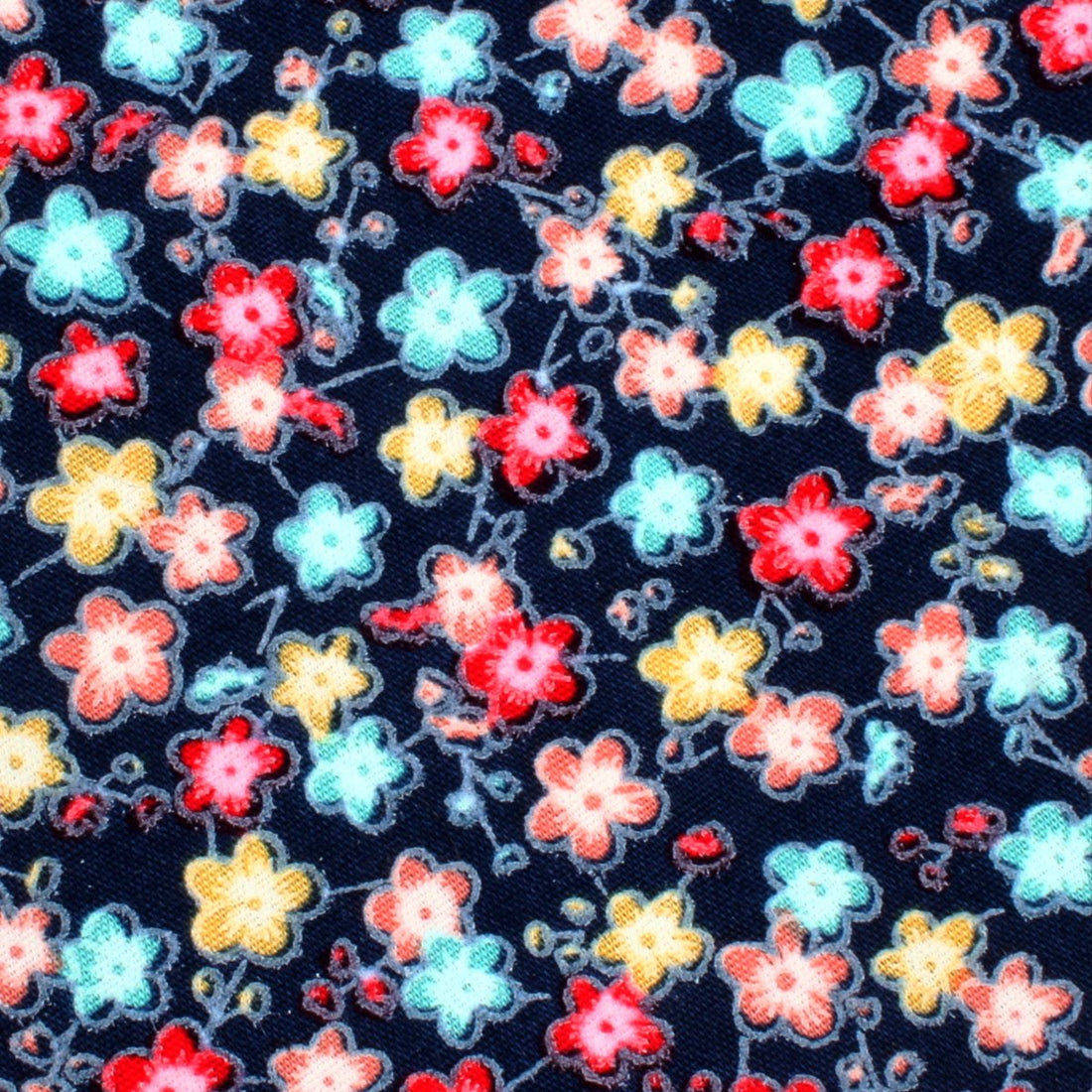 Manama Flower Pocket Square Fabric