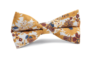 Marigold Meadow Floral Bow Tie