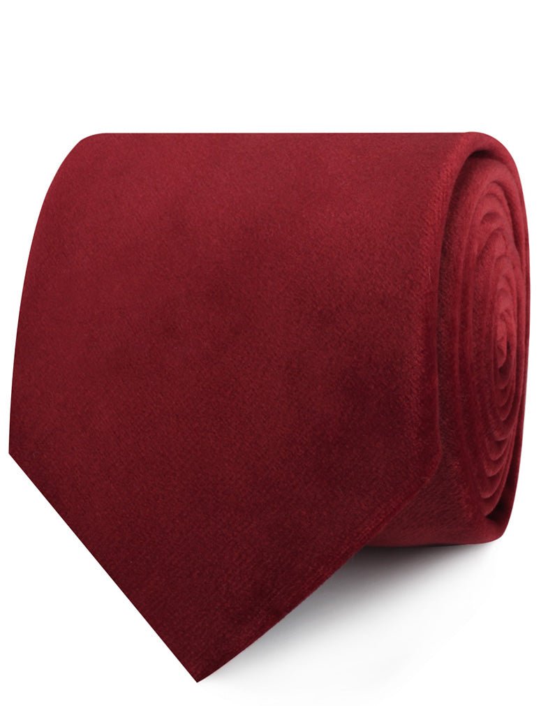 Maroon Velvet Necktie Roll