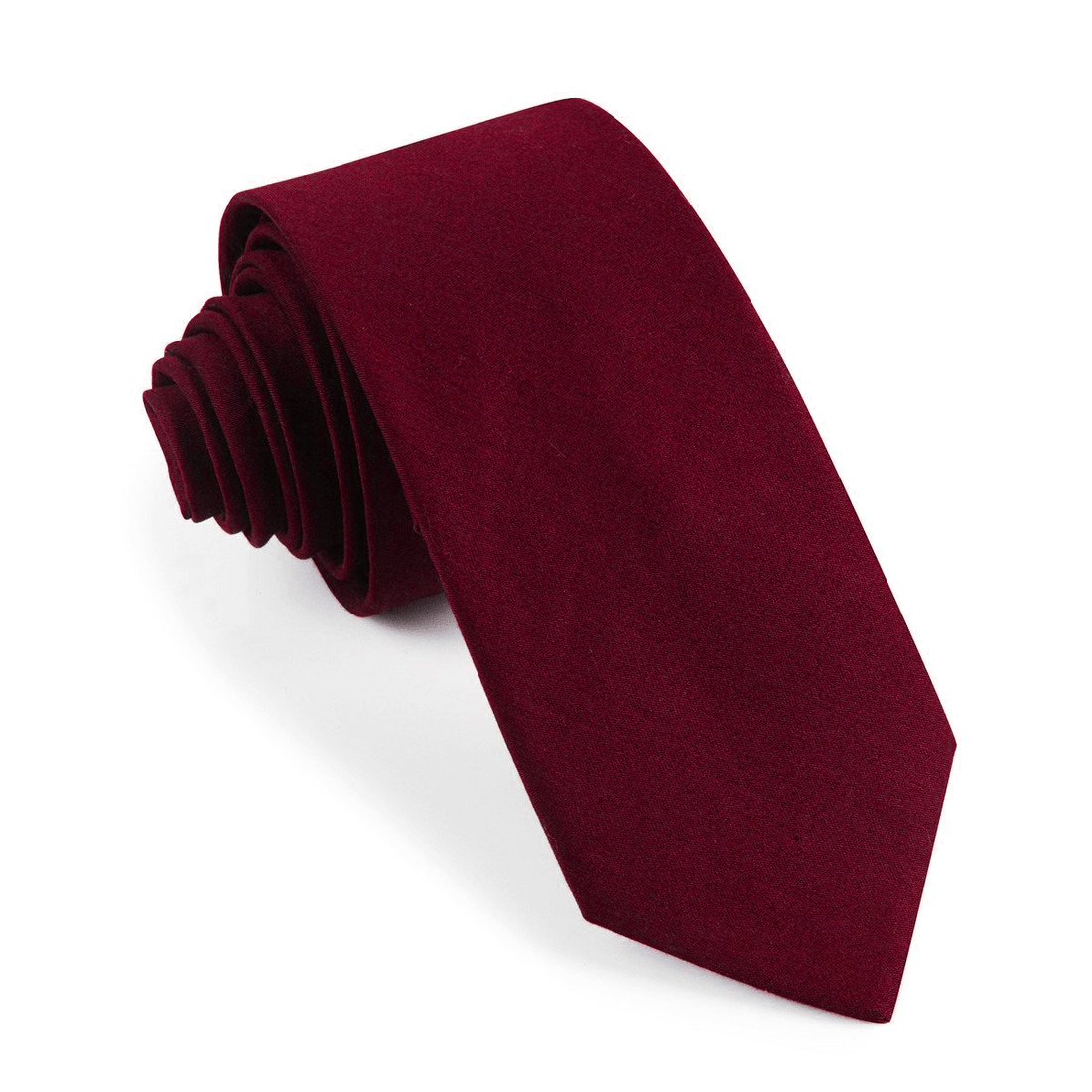 Maroon Cotton Skinny Tie