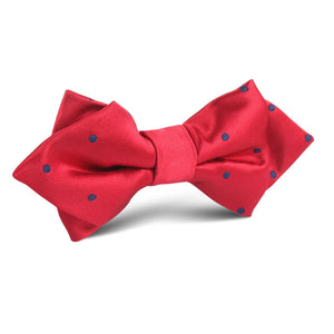 Maroon with Dark Polka Dots Diamond Bow Tie