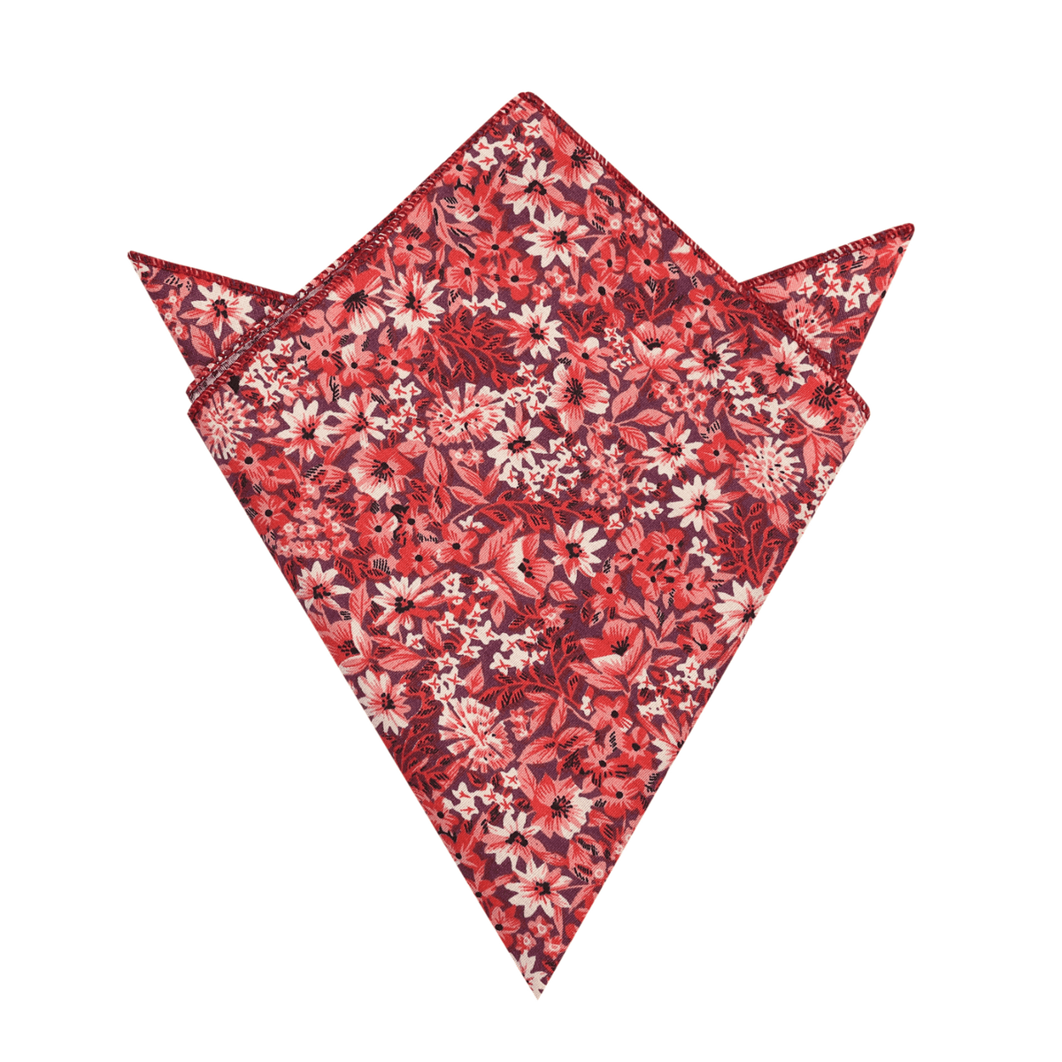 Marrakech Crimson Blossom Pocket Square