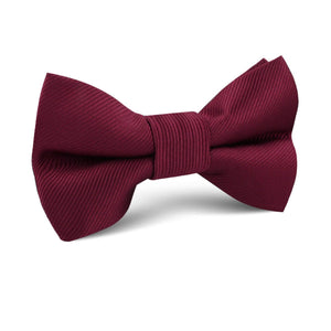 Merlot Burgundy Twill Kids Bow Tie