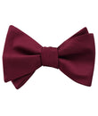 Merlot Burgundy Twill Self Tied Bow Tie