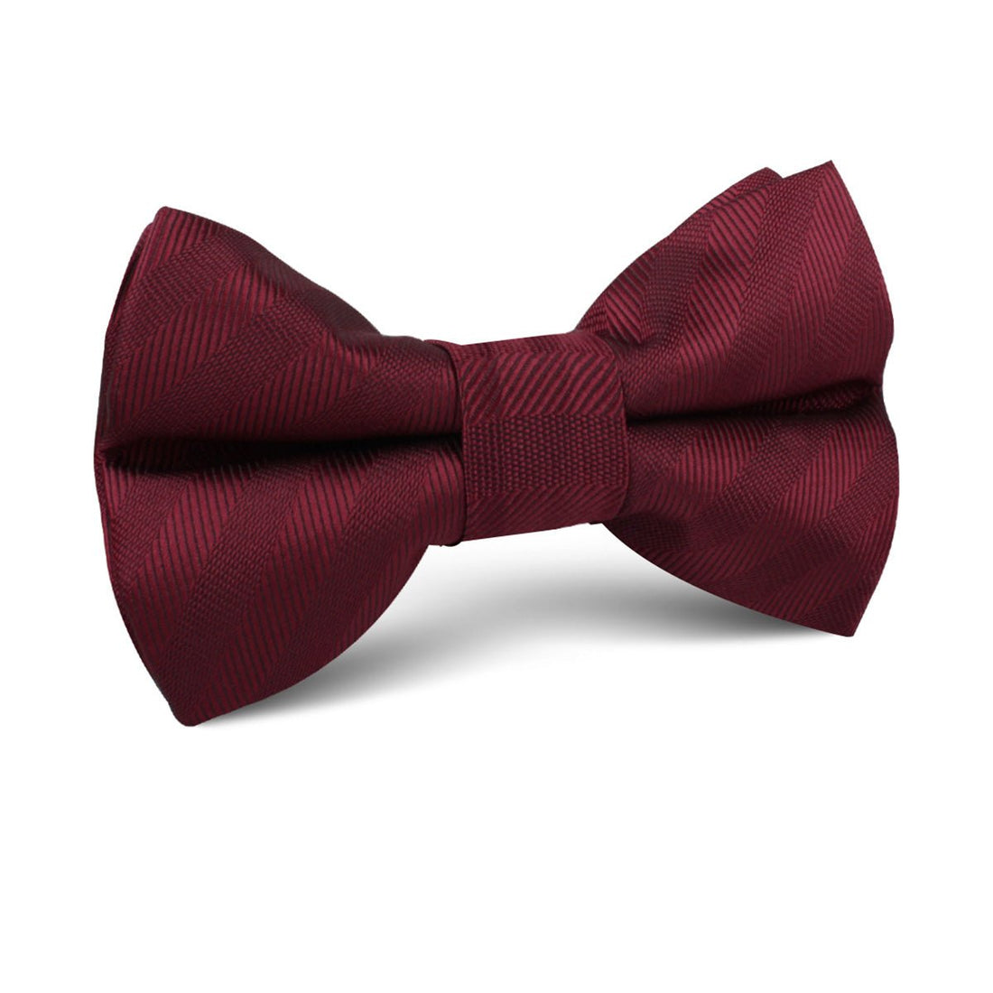 Merlot Wine Striped Kids Bow Tie