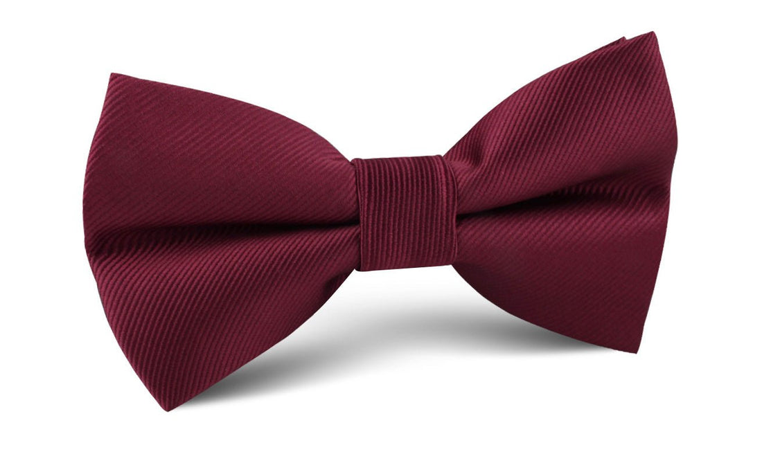 Merlot Burgundy Twill Bow Tie