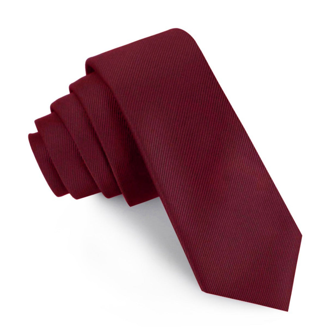 Merlot Burgundy Twill Skinny Tie