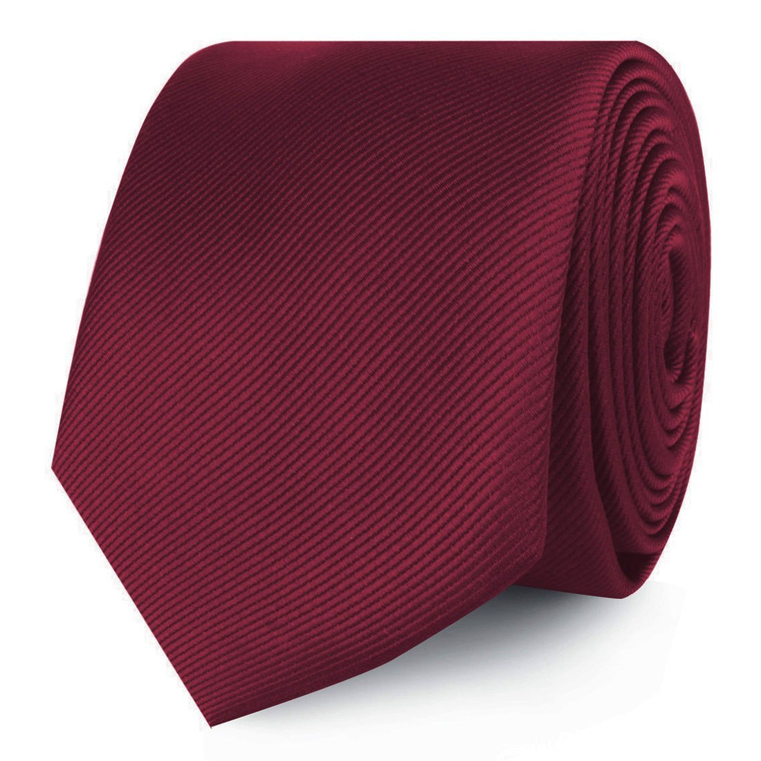 Merlot Burgundy Twill Skinny Ties