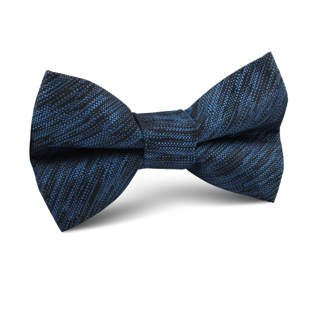 Midnight Blue-Black Chambray Kids Bow Tie