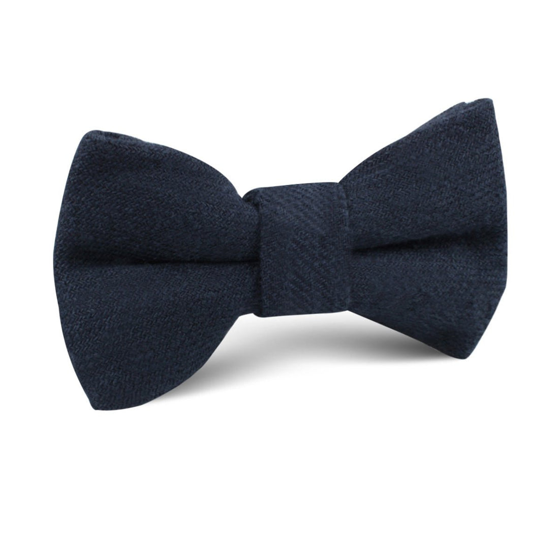 Midnight Blue-Black Linen Kids Bow Tie