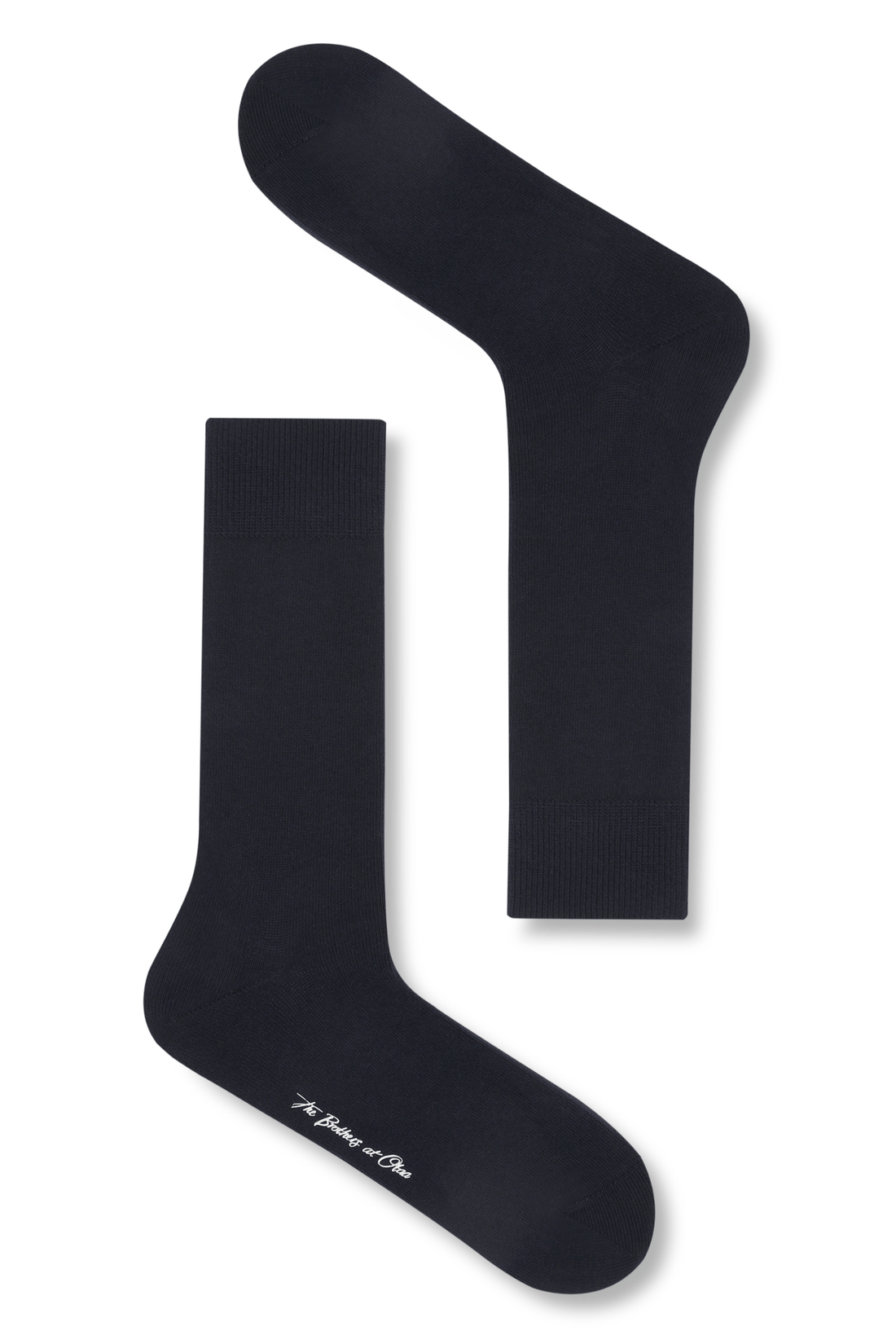 Midnight Navy Blue Flat Knit Sock