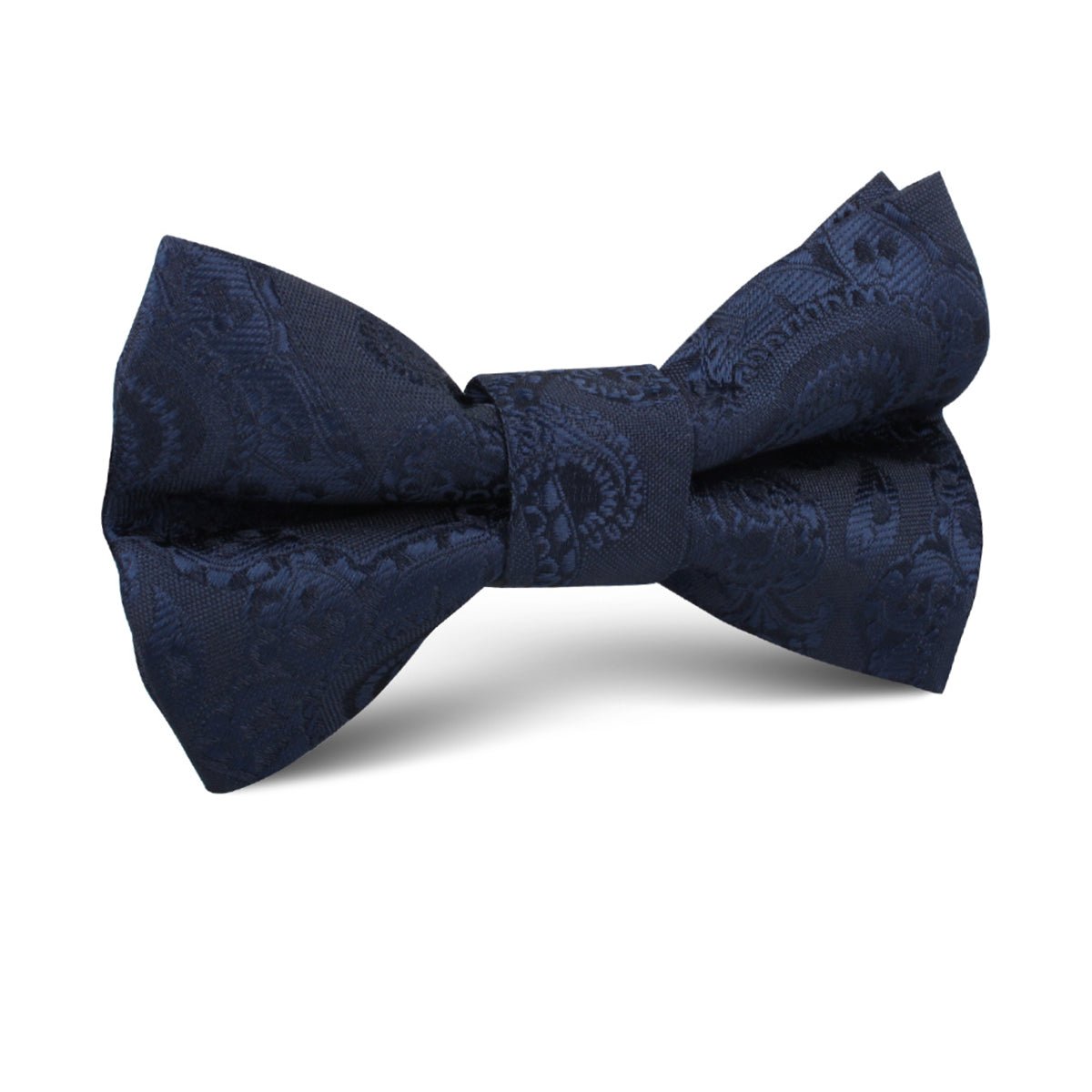 Midnight Navy Paisley Kids Bow Tie