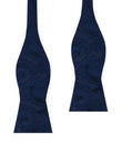 Midnight Navy Paisley Self Bow Tie