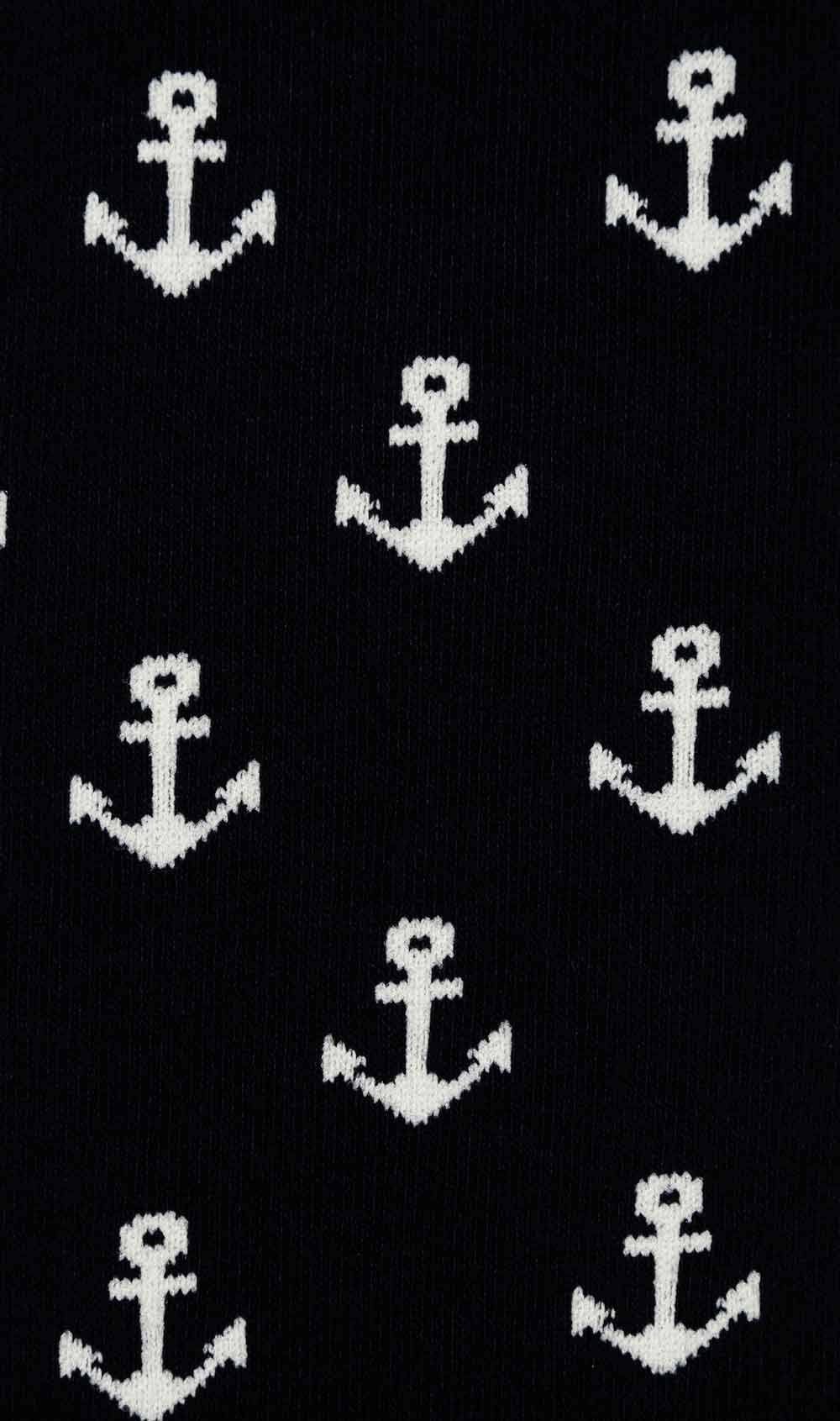 Midnight Anchor Socks Fabric