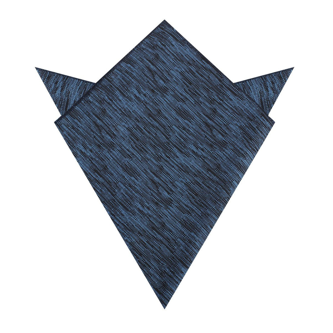 Midnight Blue-Black Chambray Pocket Square