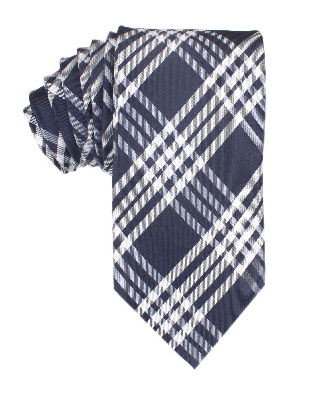 Midnight Blue with White Stripes Necktie