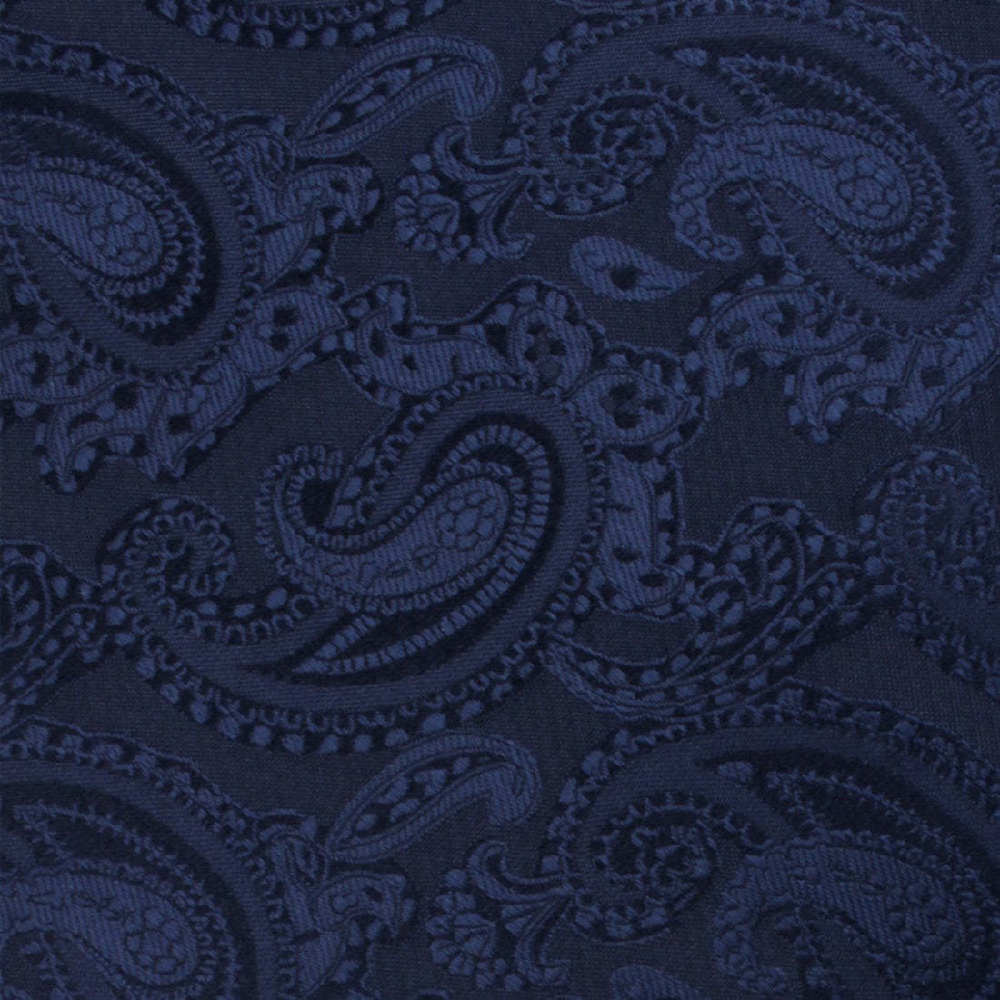 Midnight Navy Paisley Necktie Fabric