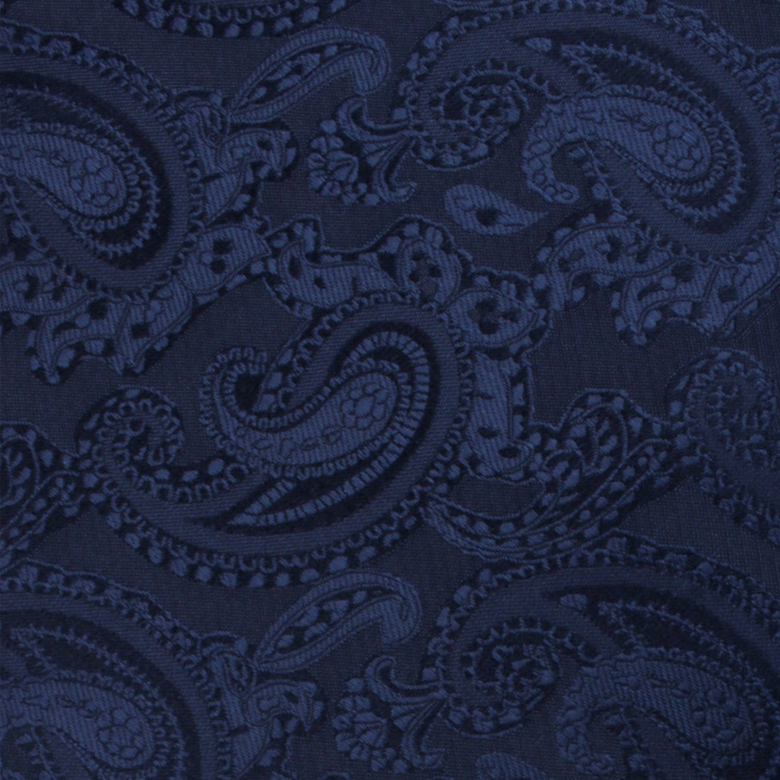 Midnight Navy Paisley Skinny Tie Fabric