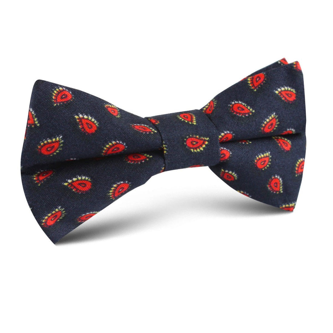 Milano Navy Blue Paisley Kids Bow Tie