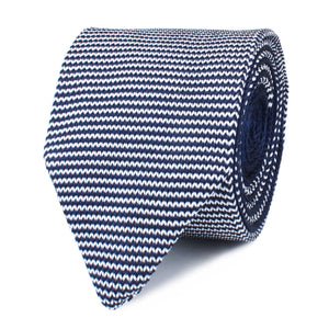 Mini Herringbone Knitted Tie