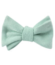 Mint Blush Green Chevron Linen Self Tied Bow Tie