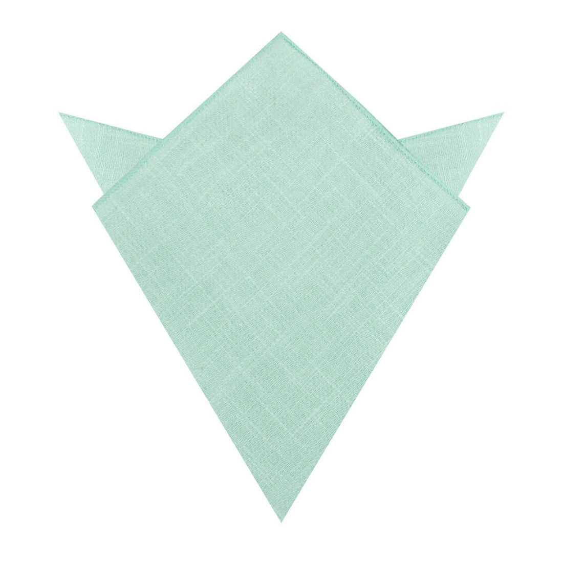 Mint Blush Green Chevron Linen Pocket Square