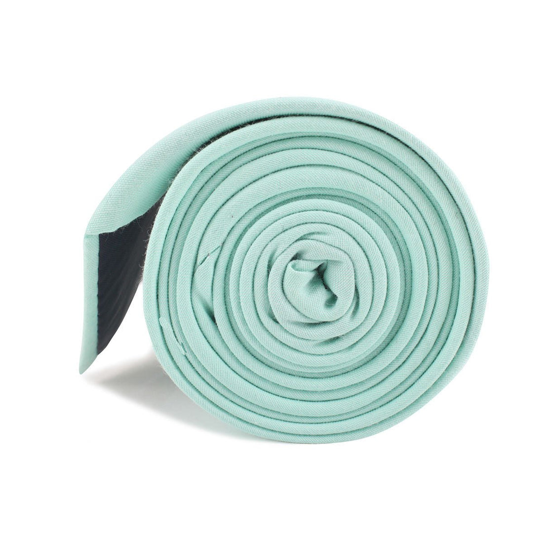 Mint Green Cotton Necktie Side Roll