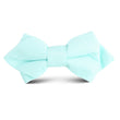 Mint Green Linen Kids Diamond Bow Tie