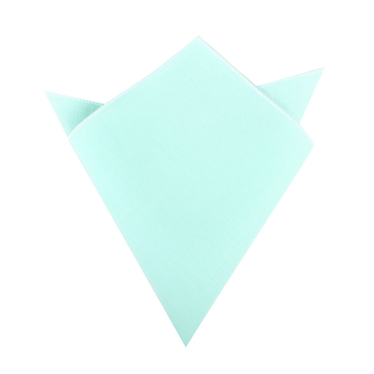 Mint Green Linen Pocket Square