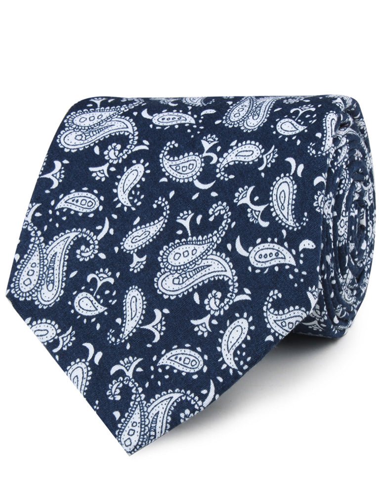 Moroccan Blue Paisley Neckties