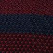 Madsen Burgundy & Navy Blue Striped Knitted Tie Fabric